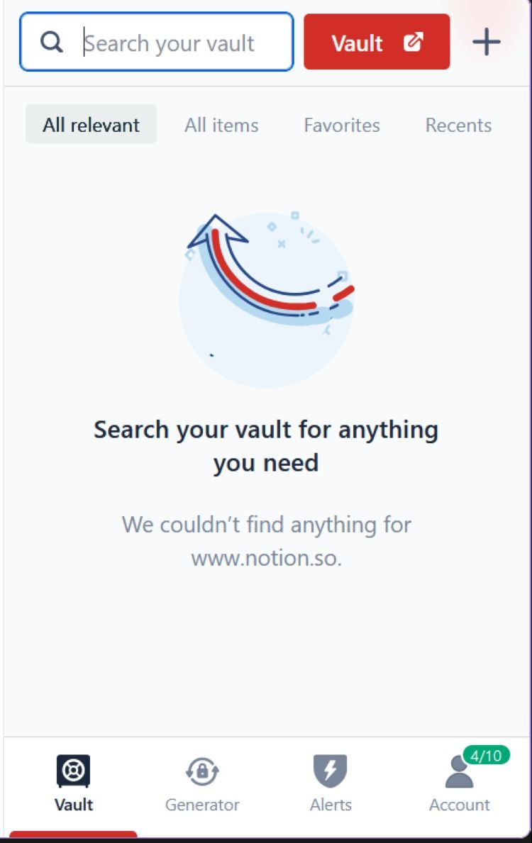 Скриншот хранилища LastPass