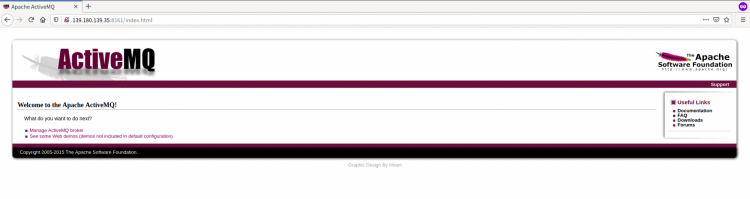 Индексная страница Apache ActiveMQ
