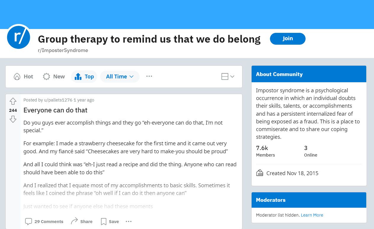 Форум или сабреддит, где пользователи получают поддержку и одобрение