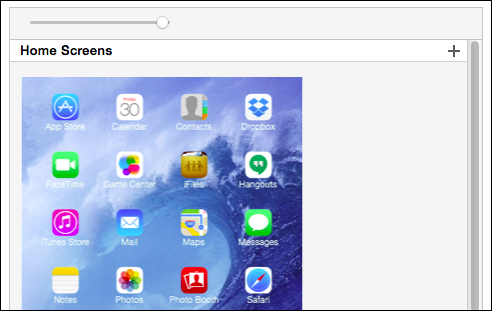 Увеличенный просмотр страницы домашнего экрана в iTunes