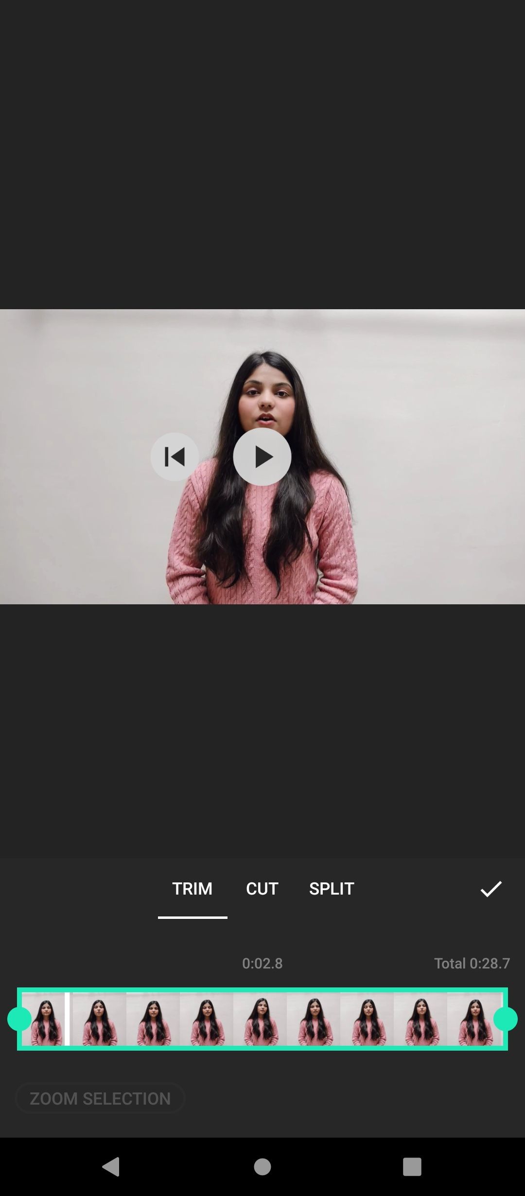 Обрезка видео в InShot