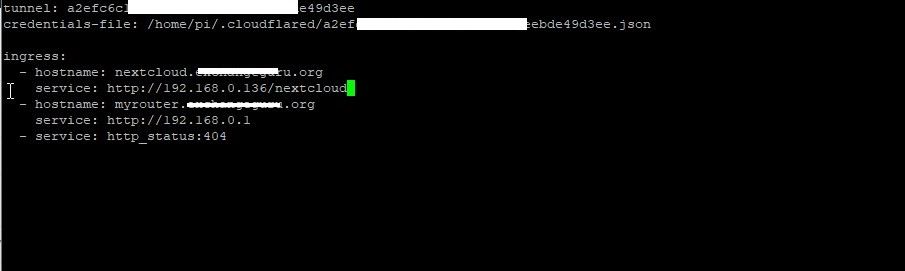 Создание файла конфигурации Cloudflare и обновление UUID, hostname и IP