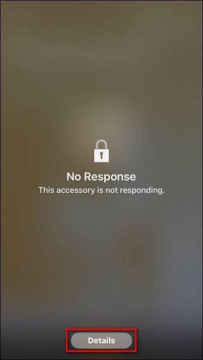 Экран 'Сведения' устройства в приложении Home