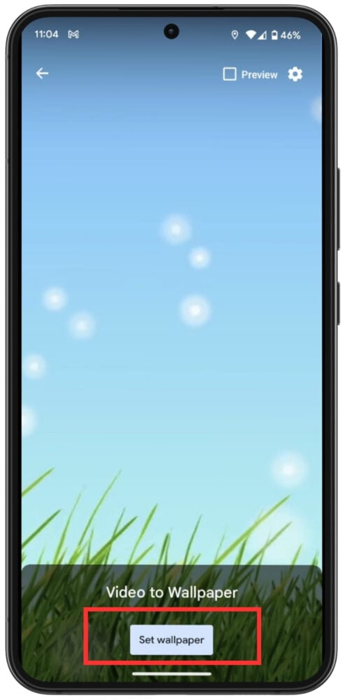 Video to Wallpaper — выбор экрана (скриншот)