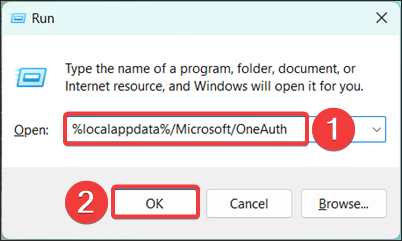 Папка OneAuth в Проводнике Windows