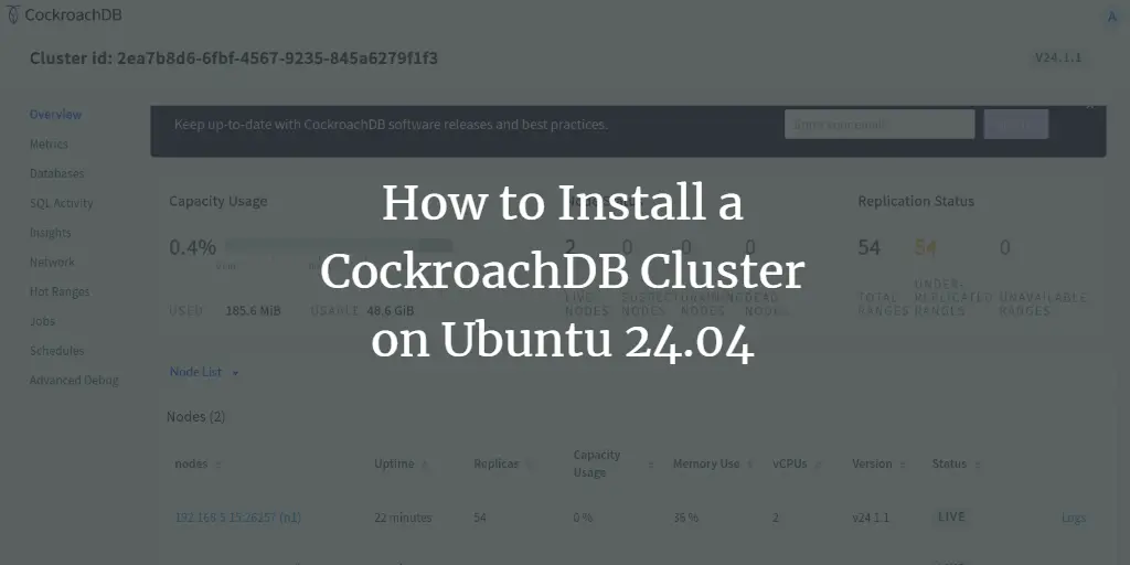 CockroachDB на Ubuntu 24.04 — установка кластера