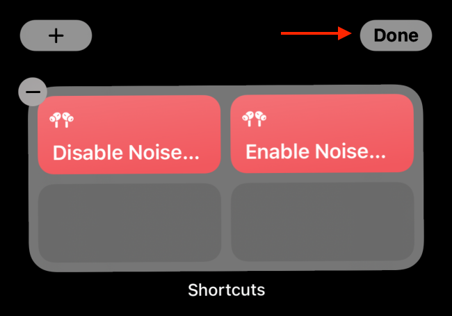 Tap Done to Save Home Screen Layout