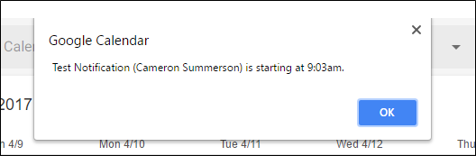 Пример прерывающего всплывающего уведомления в браузере