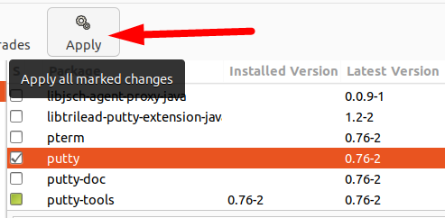 Изображение: подтверждение установки в Synaptic