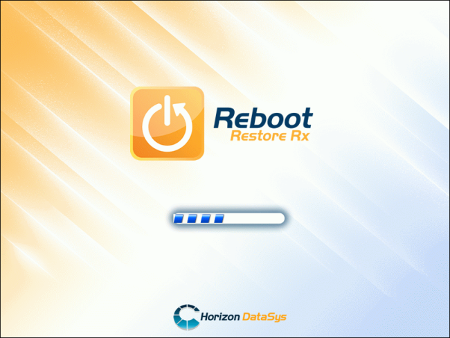 Заставка Reboot Restore Rx при загрузке с подсказкой нажать Home