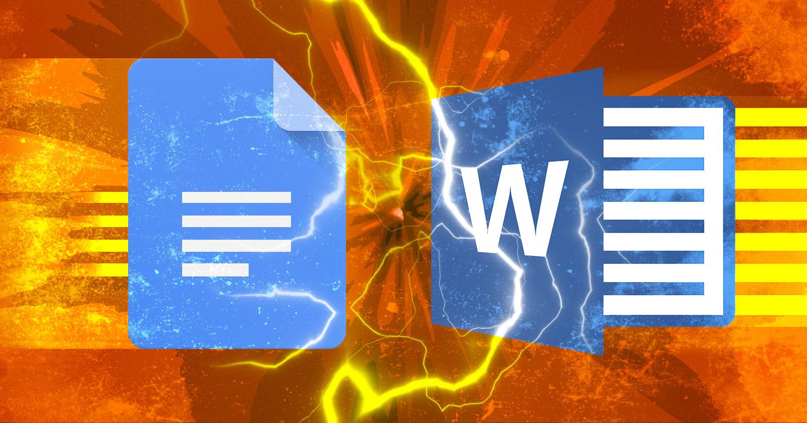 Google Docs и Microsoft Word на экране