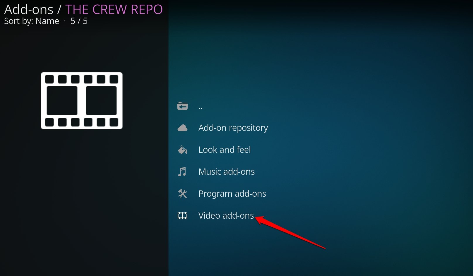 Видео-аддоны в репозитории Kodi