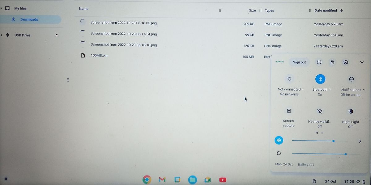 Приложение «Файлы» в ChromeOS Flex