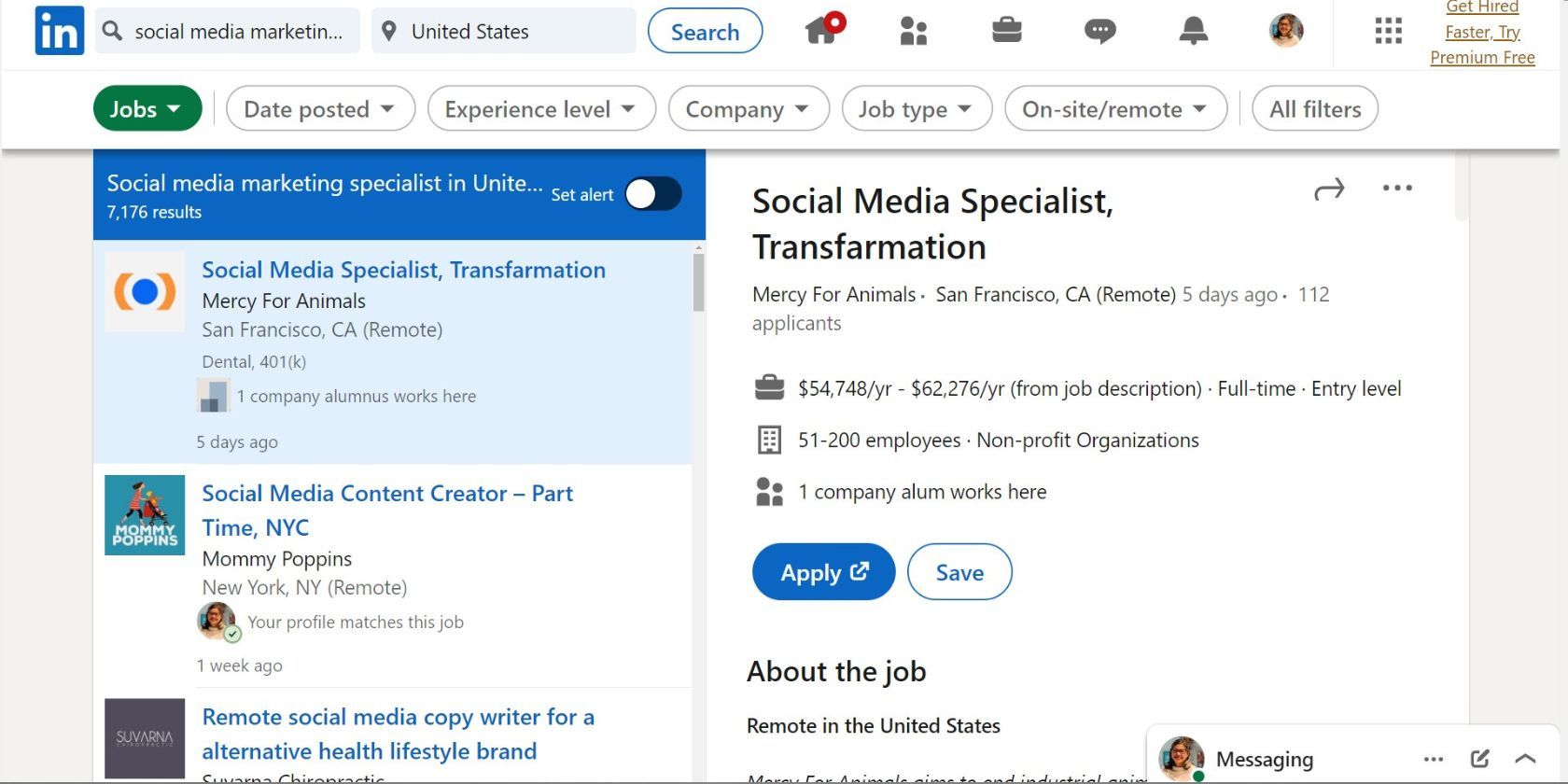 Поиск вакансий в LinkedIn
