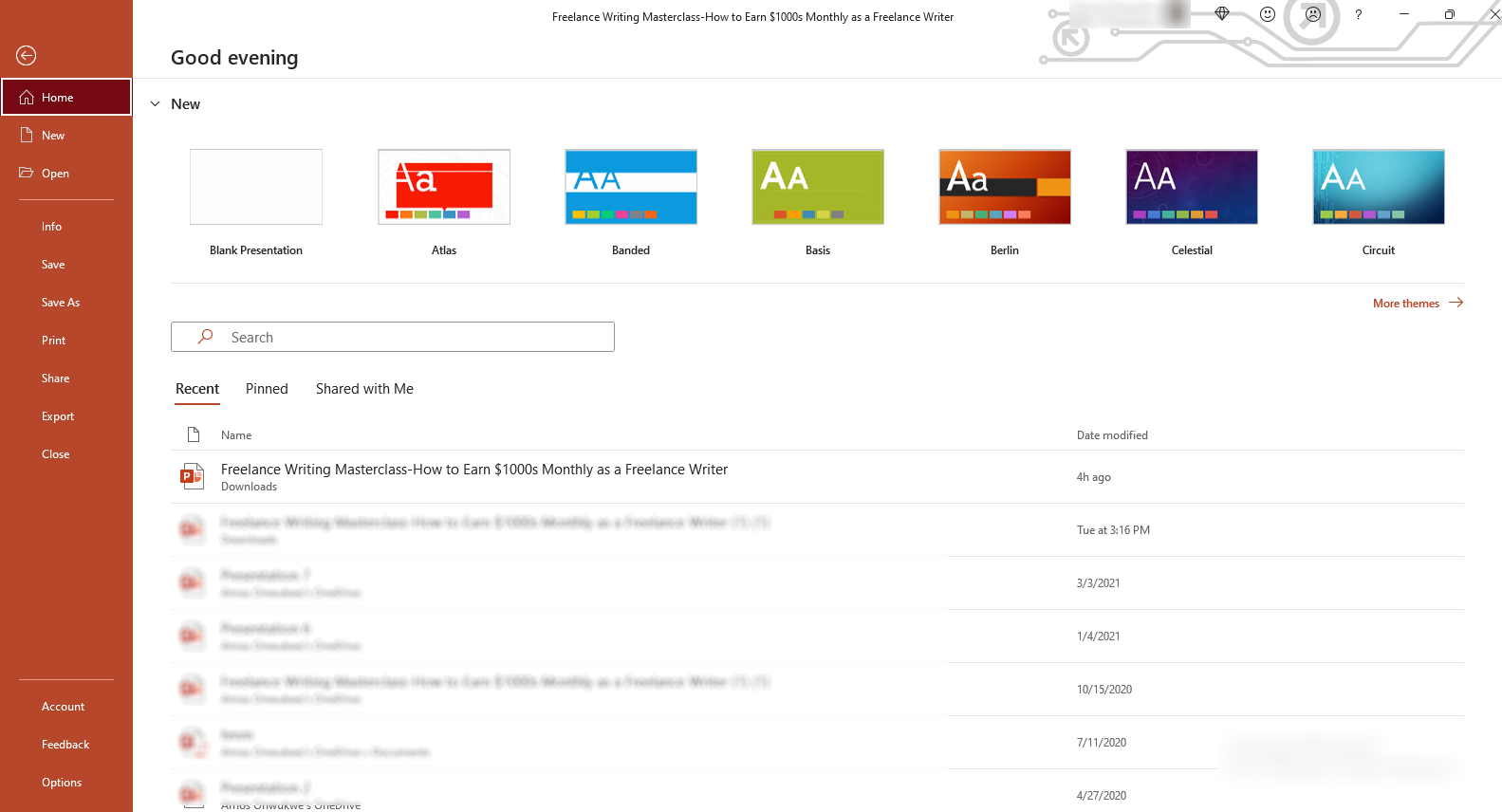 Enable Speak click File Options