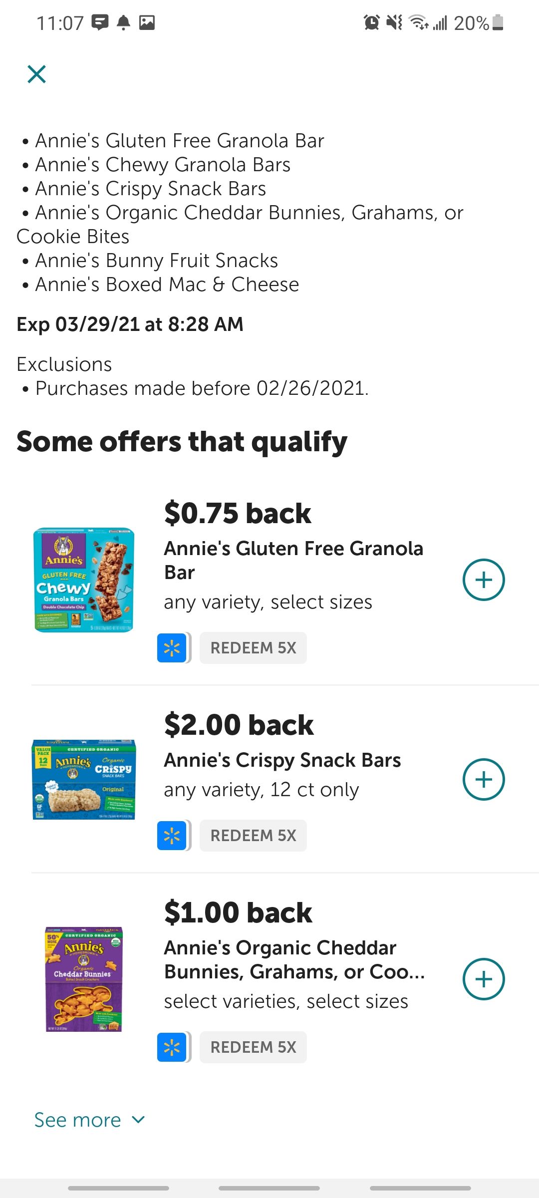 ibotta app annie's brand cash back offers