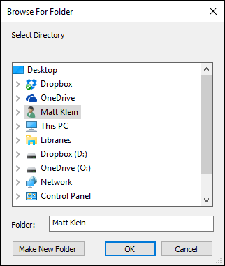 Выбор каталога для совместного доступа в Air Video Server HD