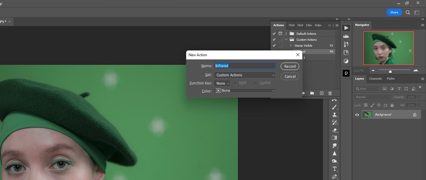 Запись действия Infrared