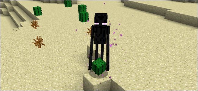 Эндамен, держащий блок — пример mobGriefing в действии