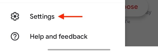 Нажмите «Настройки».