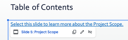 Linked text when clicked