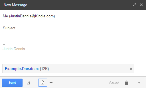 Отправленный документ Word конвертировался и появился в библиотеке Kindle