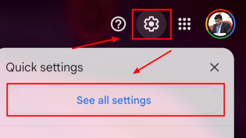 Изображение: настройки Gmail
