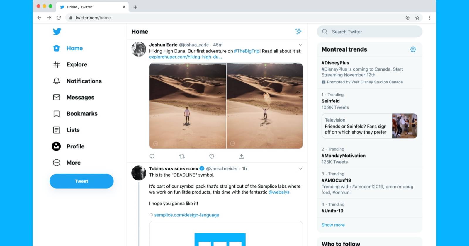 Как выйти из упоминаний в Twitter