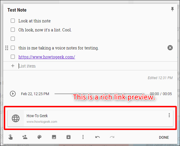 Опция предпросмотра ссылок в настройках