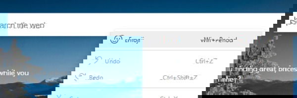 Контекстное меню обычного Microsoft Edge