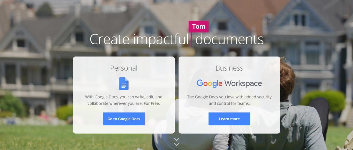 Главная страница Google Документов