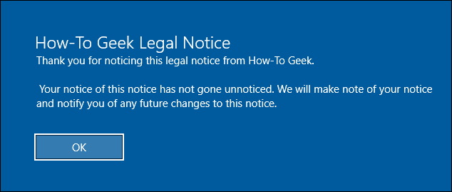 Экран входа с юридическим уведомлением