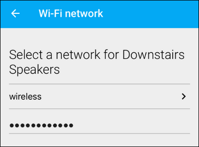 Выбор Wi‑Fi сети в процессе настройки