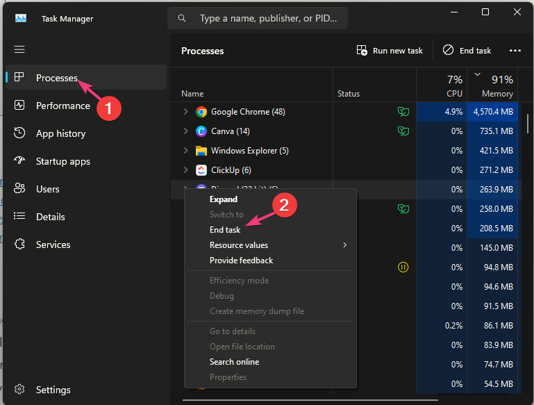 Завершение процесса Discord перед переименованием Update.exe
