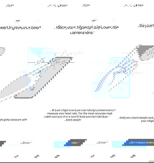 Пальцем закрывают объектив основной камеры для замера пульса
