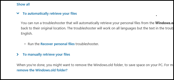 Страница загрузки средства восстановления Microsoft