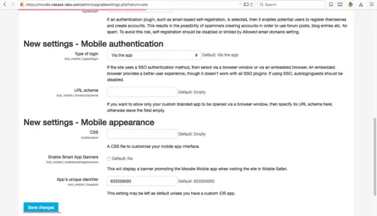 Configuration de la page d'accueil Moodle