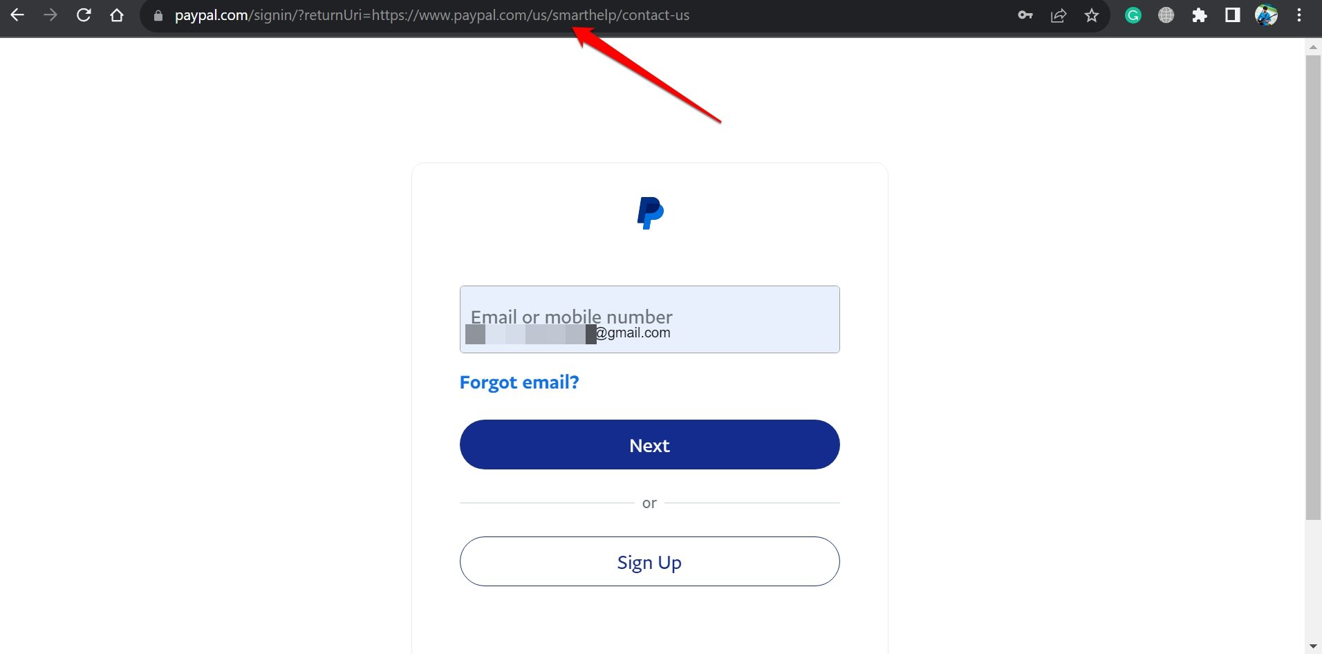 Comprobar URL correcta en PayPal