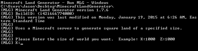 Ввод размеров карты в MLG