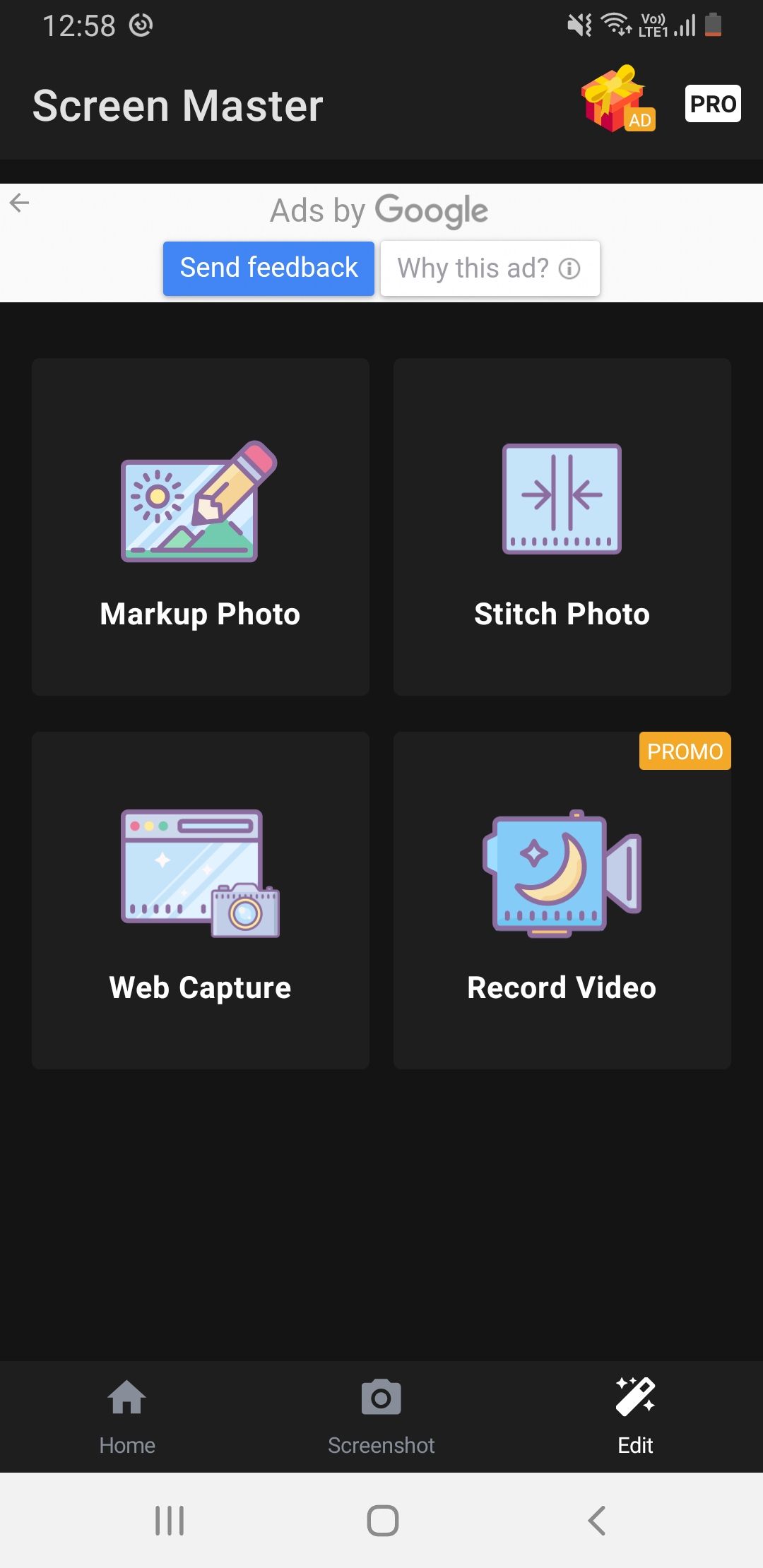 Скриншот ScreenMaster: выбор фото для редактирования