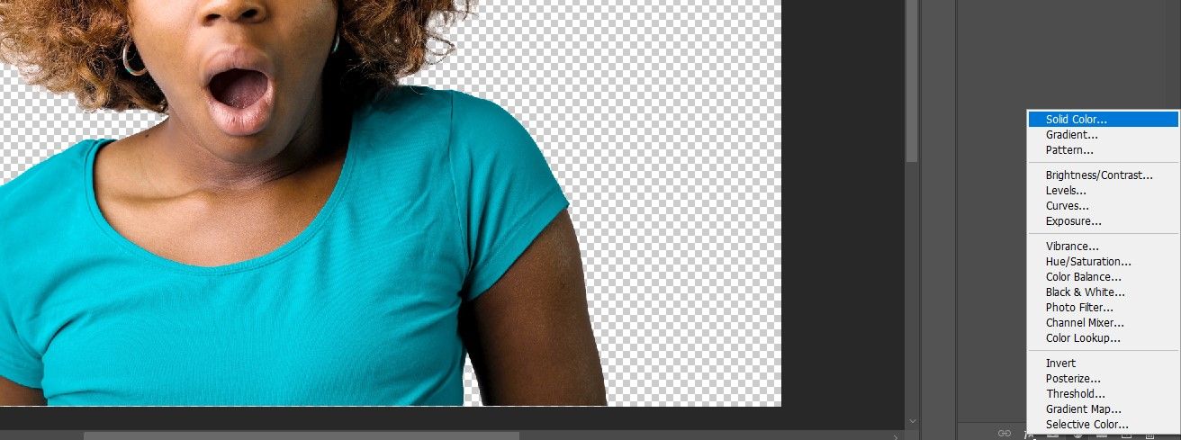 2. Создайте слой Цвет заливки