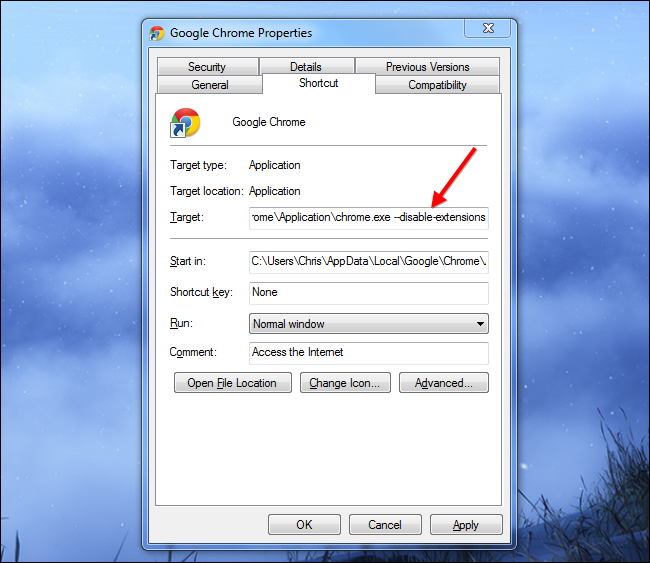 launch-chrome-in-safe-mode-without-extensions