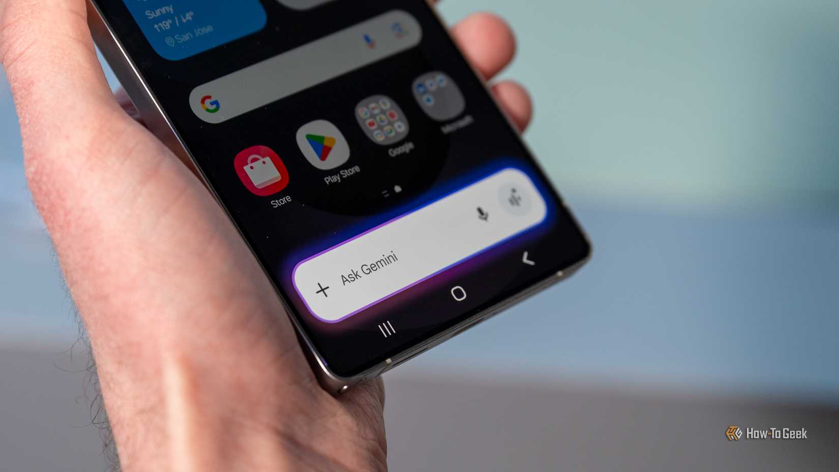 Мультимодовый поиск Gemini после нажатия боковой кнопки на Samsung Galaxy S25 Ultra.