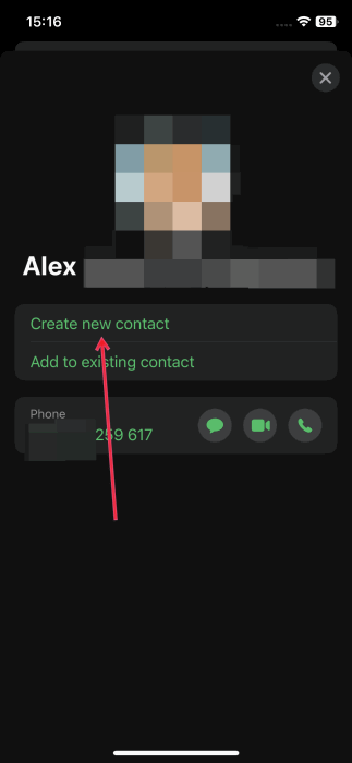 Creating new contact on iPhone from VCF file made on Android.