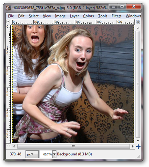 Интерфейс GIMP и слои