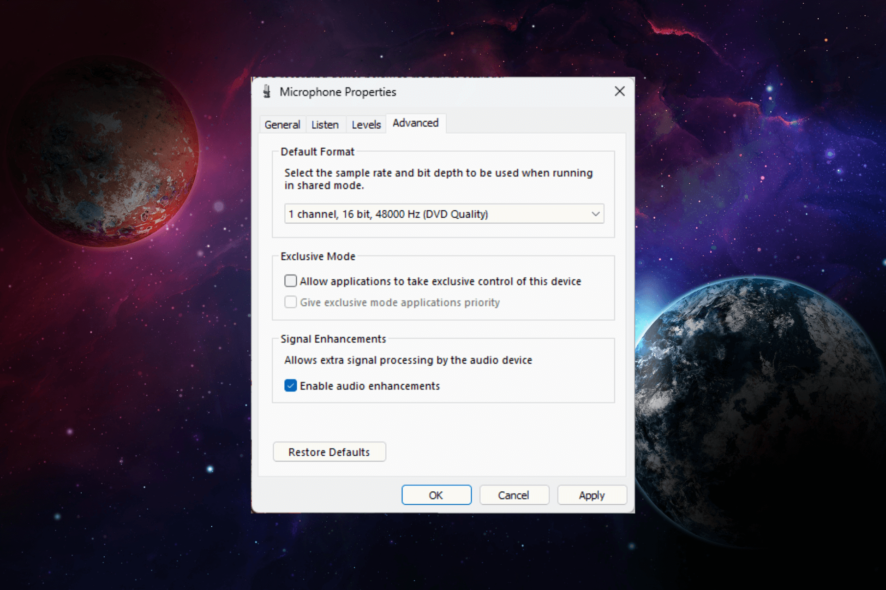 Отключить автоподстройку громкости микрофона