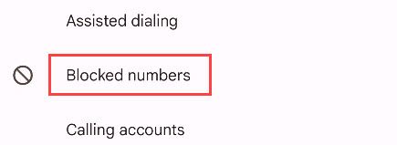 Список Заблокированных номеров в Google Phone