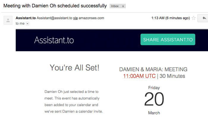 Email-уведомления о встречах и изменениях