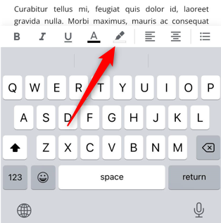 Нажмите значок маркера.