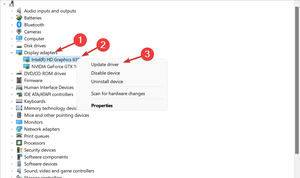 Обновление драйвера видеокарты в Диспетчере устройств